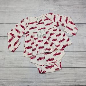 2T Kate Quinn Red Farm Truck Skirted Bodysuit